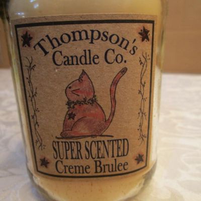 Sale Photo Thumbnail #192: Superscented Crème Brule 12 net wt., Gingerbread 5.7 oz, scented pillar (2.76" x 5.79"), See pictures