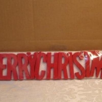 Sale Photo Thumbnail #274: Joy sign is 7" x 5", wood Merry Christmas sign is 3' 3", see pictures