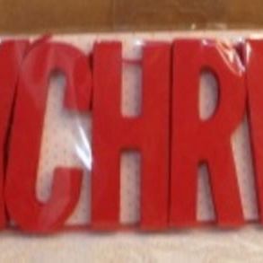 Sale Photo Thumbnail #276: Joy sign is 7" x 5", wood Merry Christmas sign is 3' 3", see pictures