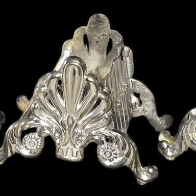 Sale Photo Thumbnail #47: Silver Plated Buffet / Napkin Caddies  Group of 3.                           
