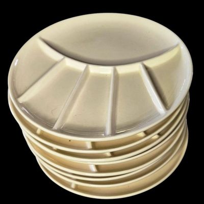 Sale Photo Thumbnail #73:  Lot of 8 Made in Japan Divided Snack Plates.                           