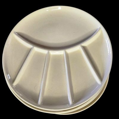Sale Photo Thumbnail #74:  Lot of 8 Made in Japan Divided Snack Plates.                           