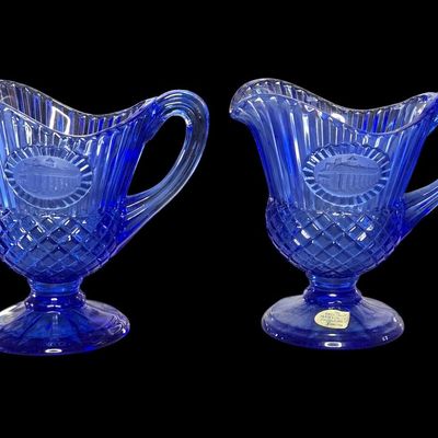 Sale Photo Thumbnail #94:  Avon Fostoria Cobalt Washington / White House Glass  6 Pieces.                           