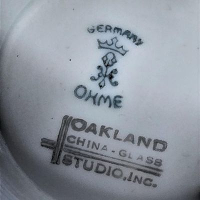 Sale Photo Thumbnail #130:  Ohme / Oakland Gold Bowl  Underplate  and Spoon.                           