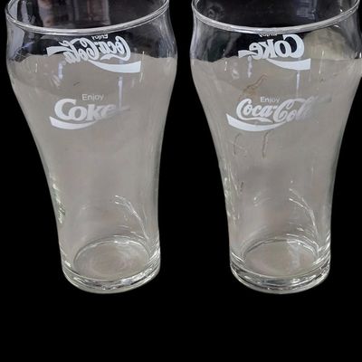 Sale Photo Thumbnail #455:  Set of 6 Enjoy Coca-Cola glasses. Sold as a set.                           