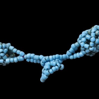 Sale Photo Thumbnail #786:  Blue Multi-Strand Necklace  18 Inch.                           