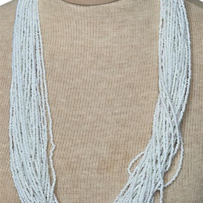 Sale Photo Thumbnail #791:  White Multi-Strand Necklace  30 Inch.                           