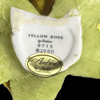 Sale Photo Thumbnail #1058:  Capodimonte-Style Yellow Rose by Andrea  6 Inches.                           
