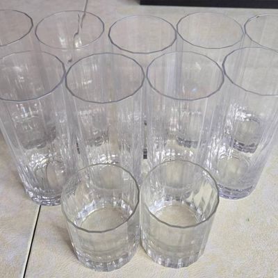 Sale Photo Thumbnail #1095:  Clear Glass Tumblers  Possible Ellesse Design.                           