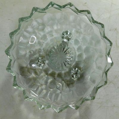 Sale Photo Thumbnail #1161:  American Fostoria 3-Piece Glass Set With Divided and Footed Bowls.                           