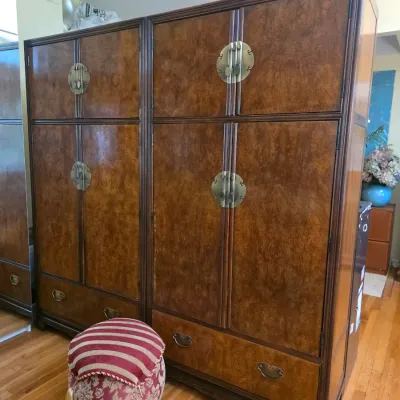 Sale Photo Thumbnail #34: Drexel Heritage Hollywood Regency Wardrobe Cabinet