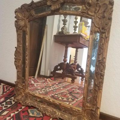 Lot-45 Victorian Wood Carved Wall Hanging Mirror