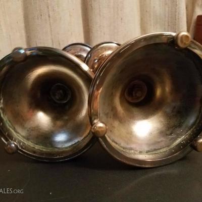 Lot-33 Pair of Antique Candelabra Candle Holders Set of 2 Lot 