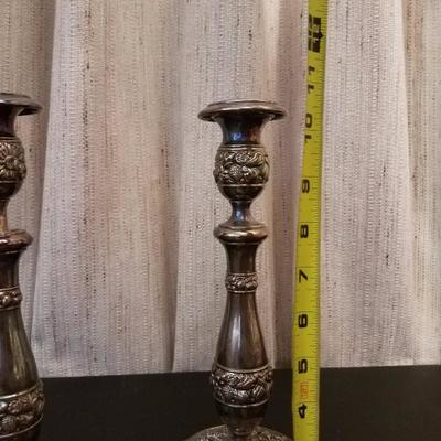 Lot-36 Pair of 10.5" Candle Holders 