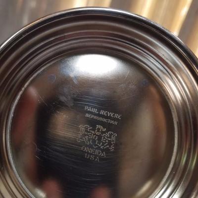 Lot-86 Small Paul Revere Reproduction Oneida Bowl w/ Liner