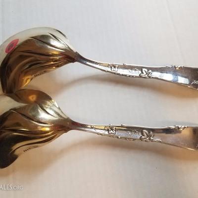 Tiffany & Co Serving Spoons Sterling Grapes Pair 