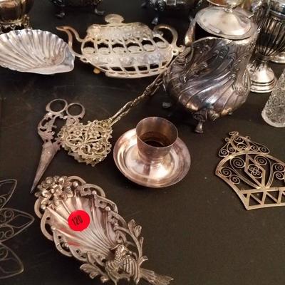 Lot-154 25 Pc Mixed Silver Plate Lot Various Pieces 