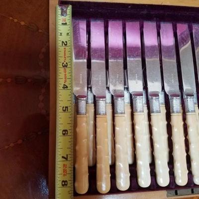 Lot-57 24 Pc Fork & Knife Set JD&S Stamped in Box
