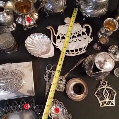 Lot-154 25 Pc Mixed Silver Plate Lot Various Pieces 