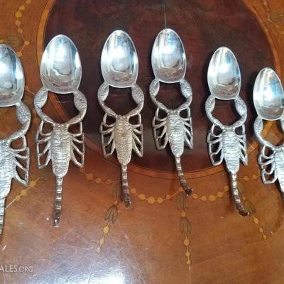 Lot-59 Set of 6 Scorpion Salt Cellars Unmarked #1