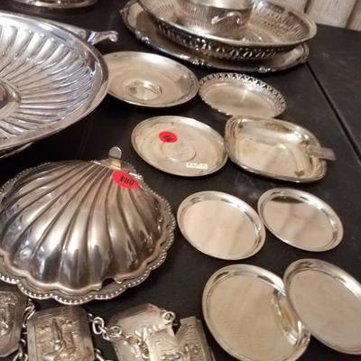 Lot-155 30 Pc Mixed Silver Plate Large Piece Lot