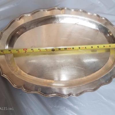 Lot-84 20" Silver Serving Platter Stamped 900