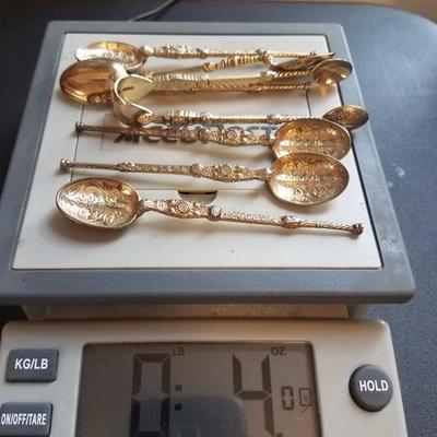 Lot-47 Elegant 7pc Elkington Tea Spoon Set Flatware Liverpool England