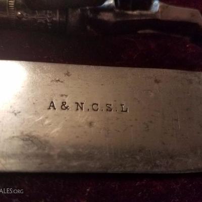 Lot-60 Stag Set Knife & Fork 4 Pc in Case A&N.C.S.L.