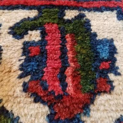 Lot-143 6x4 Turkish Knot Iranian Rug Red & Blue w/ COA