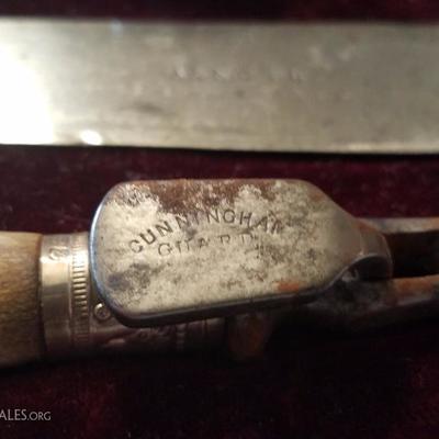 Lot-60 Stag Set Knife & Fork 4 Pc in Case A&N.C.S.L.