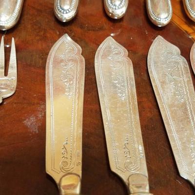 Lot-58 23 Pc Fork & Knife Set Stamped WMF (Loose)
