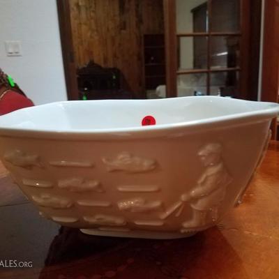Lot-152 Royal Copenhagen Denmark Bowl White Glass