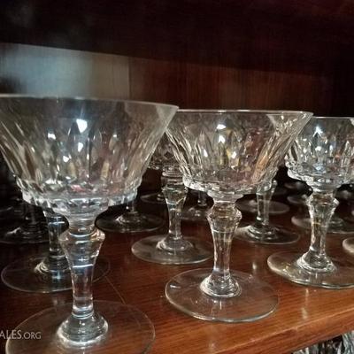 Lot-107 Clear Baccarat Crystal Champagne Goblets 12.5cm Lot of 12
