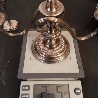 Lot-39 Twisted 2 Candle Candelabra Silver Plate Pair of 2