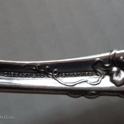Tiffany & Co Serving Spoons Sterling Grapes Pair 