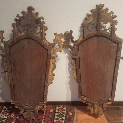 Lot-44 Pair of Victorian Wood Carved Mirrors