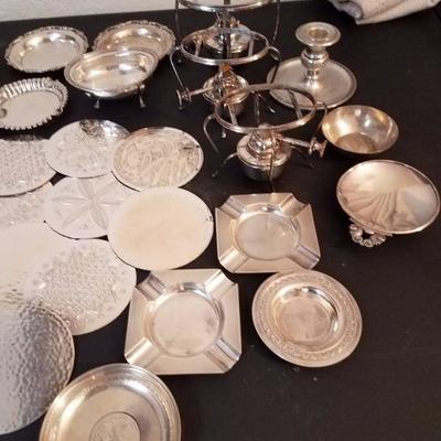 Lot-153 32 Pc Mixed Silver Plate Lot Various Pieces