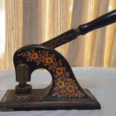 Lot-141 Antique Cast Iron Notary Stamp