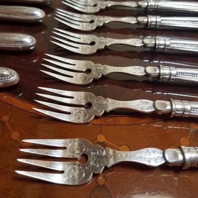 Lot-58 23 Pc Fork & Knife Set Stamped WMF (Loose)