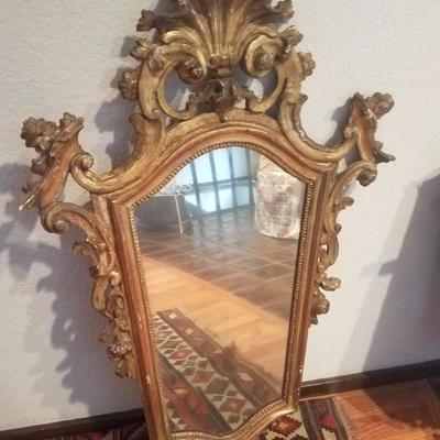 Lot-44 Pair of Victorian Wood Carved Mirrors
