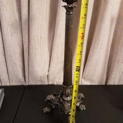 Lot-35 Pair 19th Century Elkington Claw Foot Candelabras 
