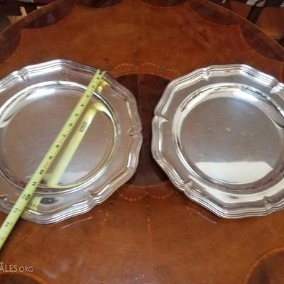 Lot-74 Set of 2 Mappin & Webb LTD Round Serving Platters 