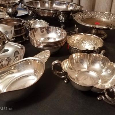 Lot-160 Mixed Lot of Silver Plate Various Pieces 25+ 