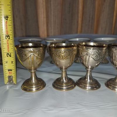 Lot-87 10 Pc Mini Silver Plate Lot W/ Porcelain 