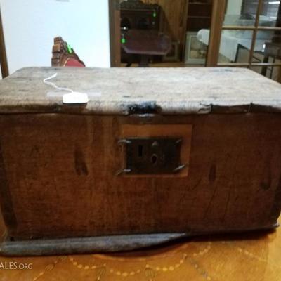 Lot-161 Antique Spanish Wooden Chest