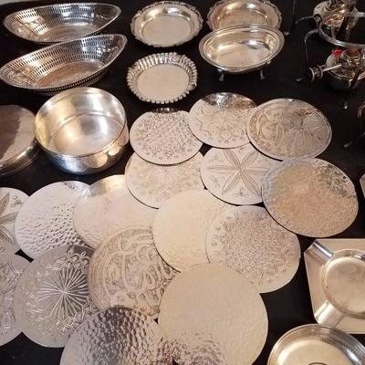 Lot-153 32 Pc Mixed Silver Plate Lot Various Pieces