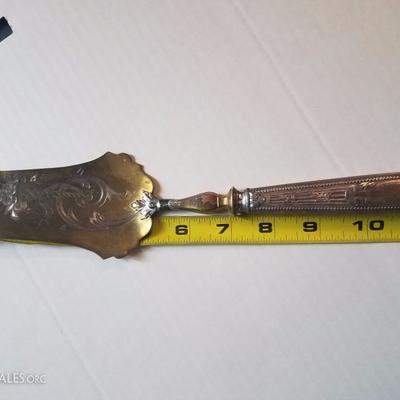 Lot-51 Finely Engraved Single Antique Pie/Cake Server in Case