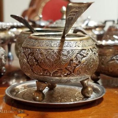 Lot-79 48 Pc Mixed Silver Plate Lot Salt Cellars & Shakers