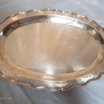 Lot-84 20" Silver Serving Platter Stamped 900