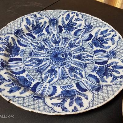Lot-116 Set of 2 Blue Asian Plates #2 (Excellent Cond.)